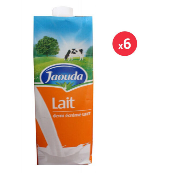 Jaouda UHT Demi Ecreme pack 6X1L