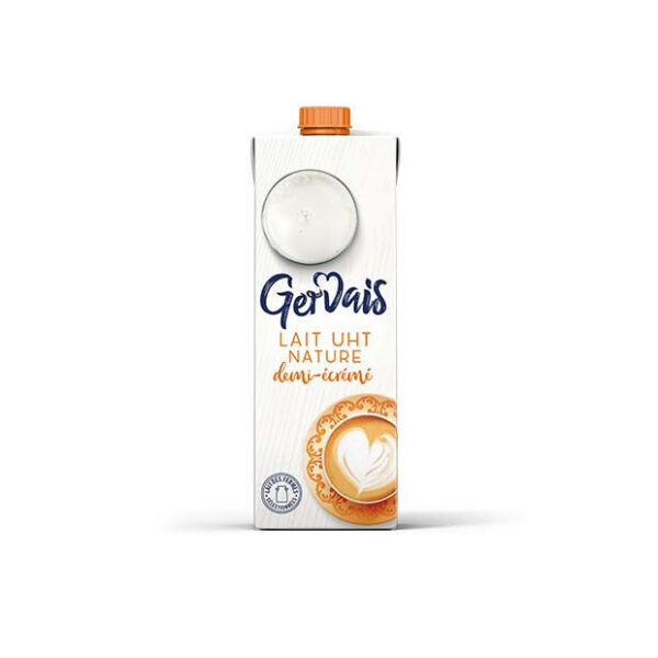 Lait Gervais UHT - Demi Ecrémé 1L