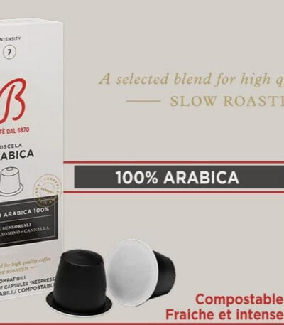 Café BARBERA ESPRESSO ARABICA 100% (intensité 7)* 10 capsules