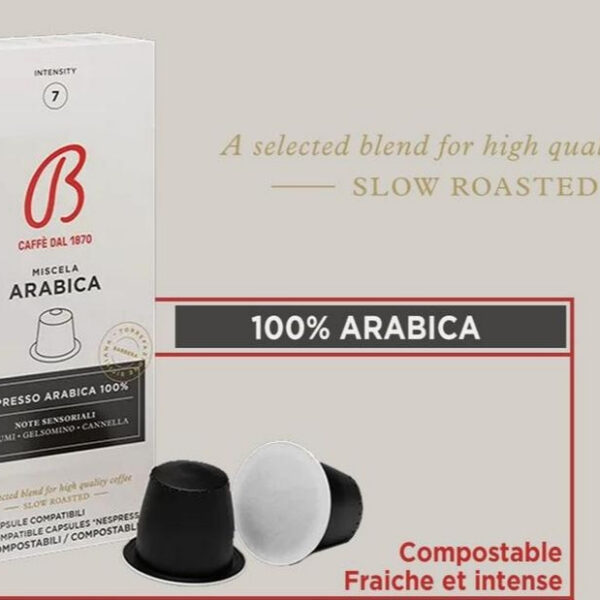 Café BARBERA ESPRESSO ARABICA 100% (intensité 7)* 10 capsules