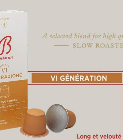 Café BARBERA ESPRESSO LUNGO (intensité 6)* 10 capsules