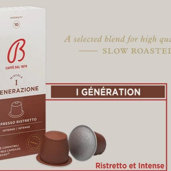 Café BARBERA ESPRESSO RISTRETTO (intensité 10)* 10 capsules