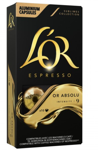 L' OR ABSOLU Intensité 9 10 Capsules Espresso