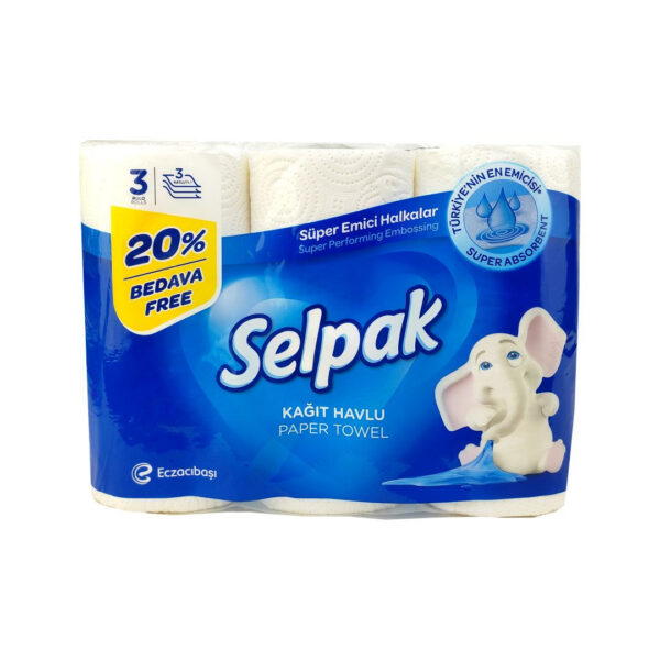 SELPAK essuie-tout 3 rouleaux